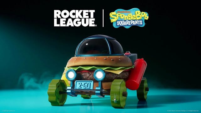 スポンジボブ×ロケットリーグ開幕!カーニバーガーが車で登場!ビキニタウンがやってきた!!!