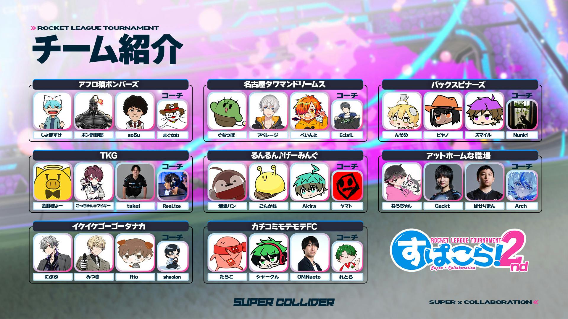 『すぱこら！ロケリ杯 2nd』本番まであと5日！8チームのコーチが語った“勝利の秘策”と注目ポイントは？